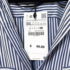 Zara Tops - Zara Oversized Striped Button-Down (NWT) Zara Tops - Zara Oversized Striped Button-Down (NWT)